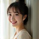 嬉しそうに微笑む女性のポートレート